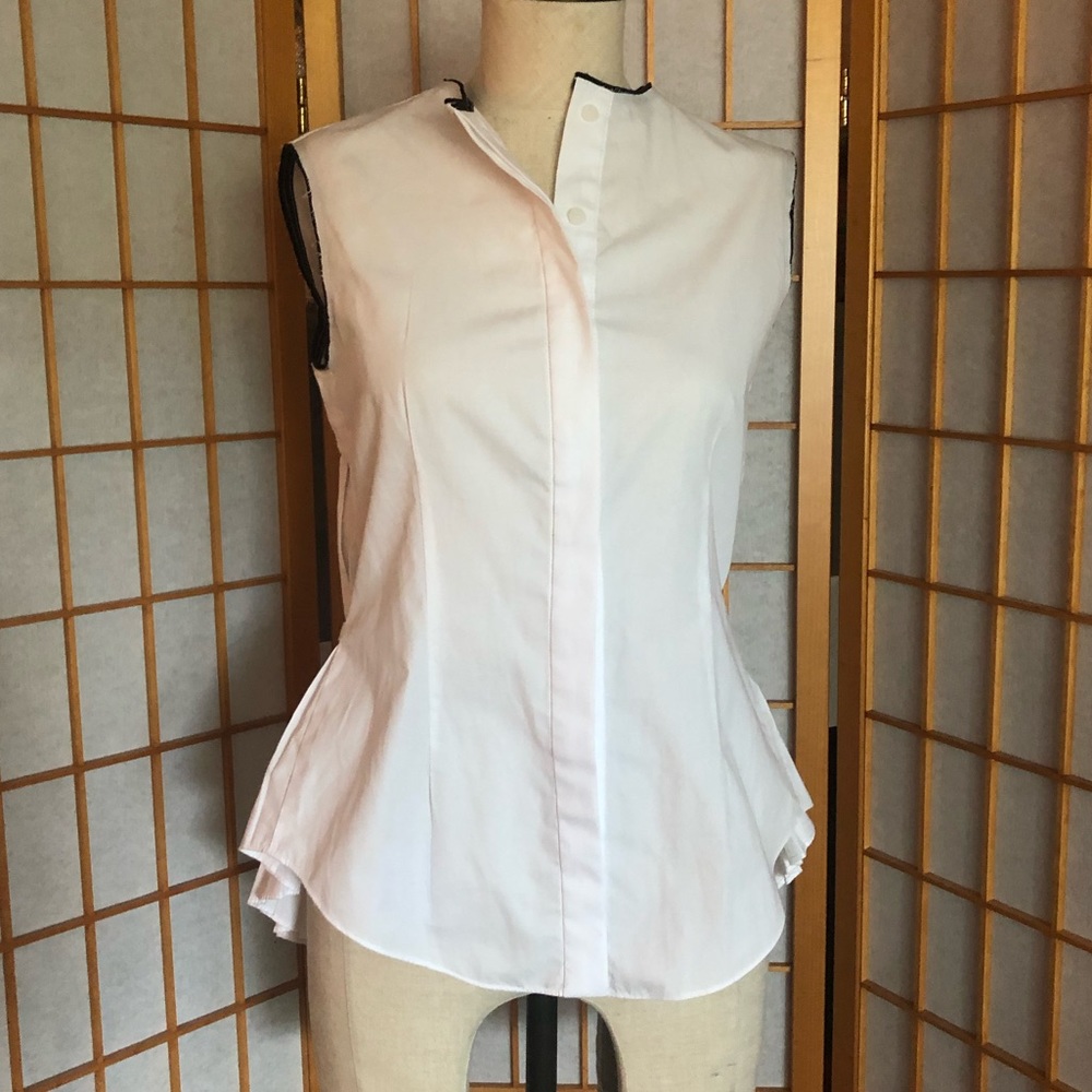 Yigal Azrouel Pleated Back White ButtonUp- 2 - NWT